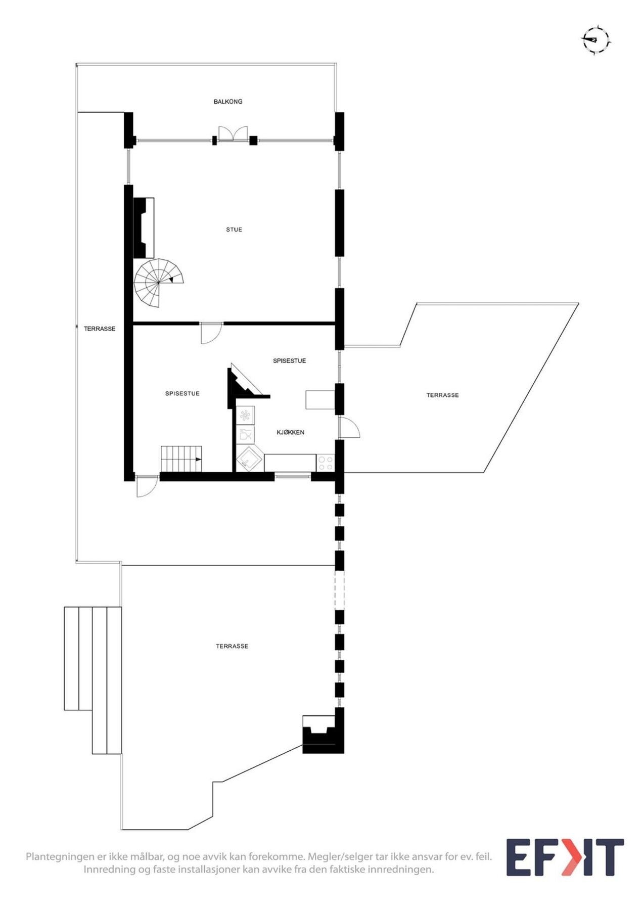 Plantegning 1. etasje Galleribilde