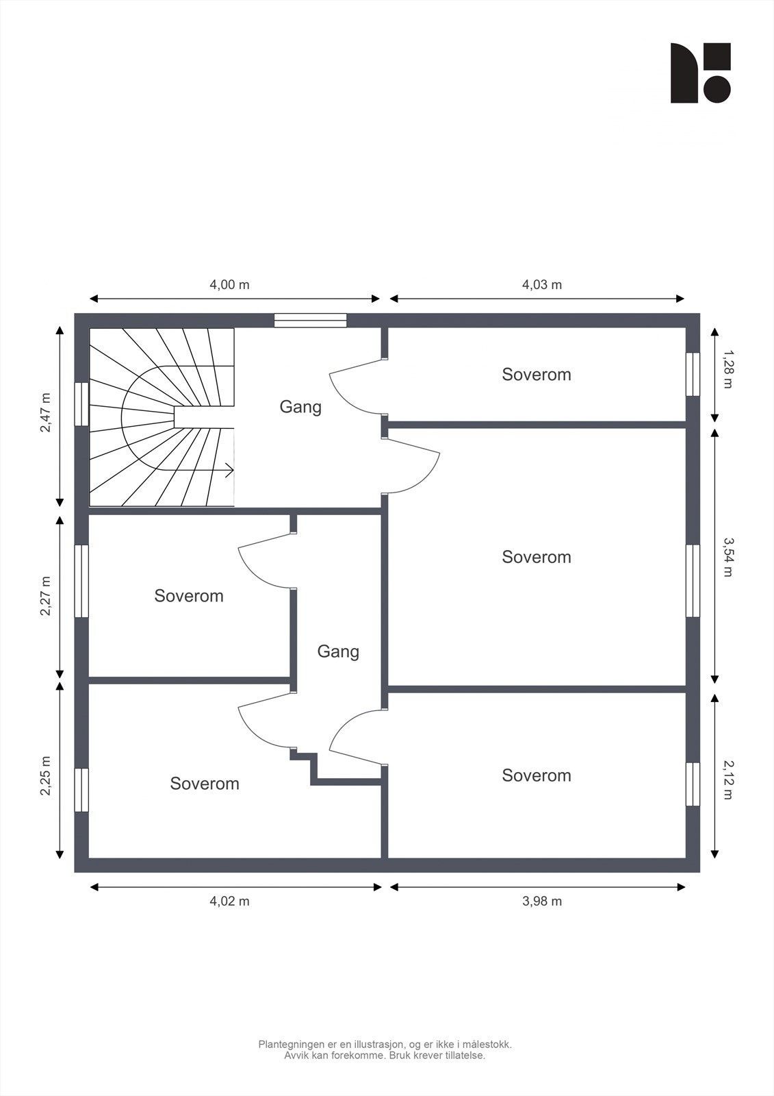 Plantegning 2. etg. Galleribilde