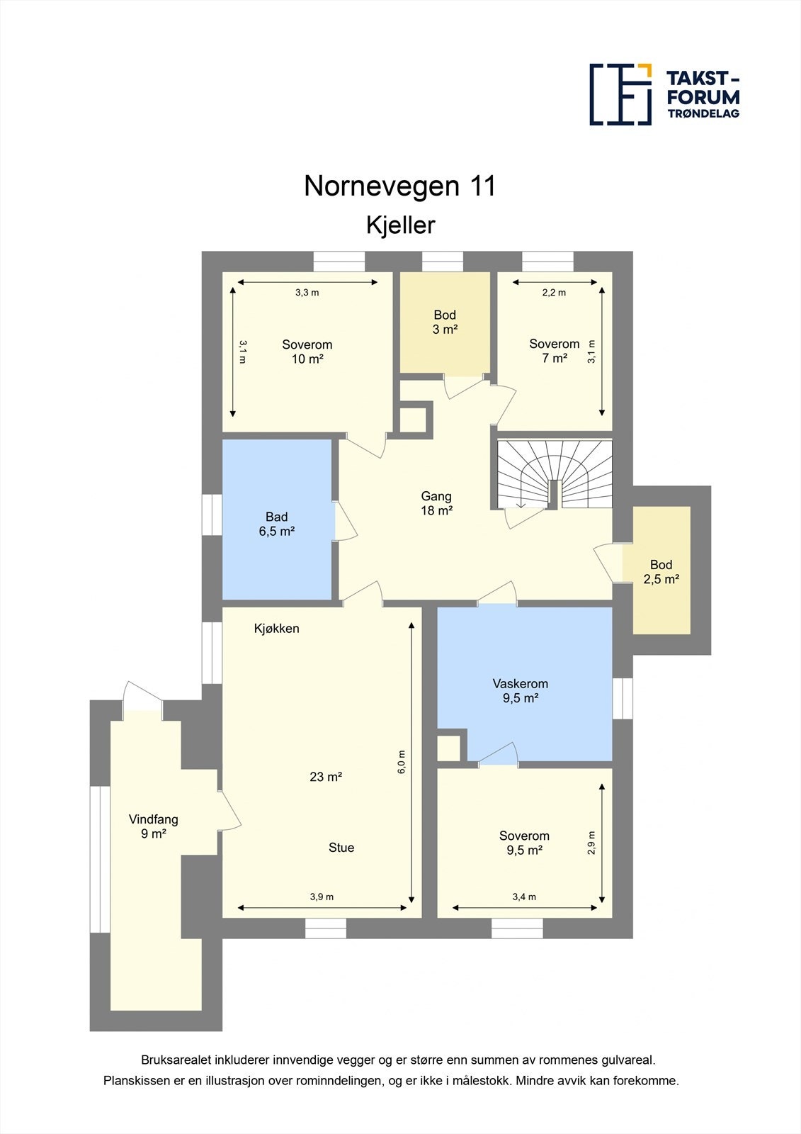 Planskisse kjeller. Perfekt for storfamilien, ungdomsavdeling eller for ekstra utleie. Selger har fått mellom 9 000,- til 27 000,- i mnd. gjennom kortidsutleie på Airbnb Galleribilde
