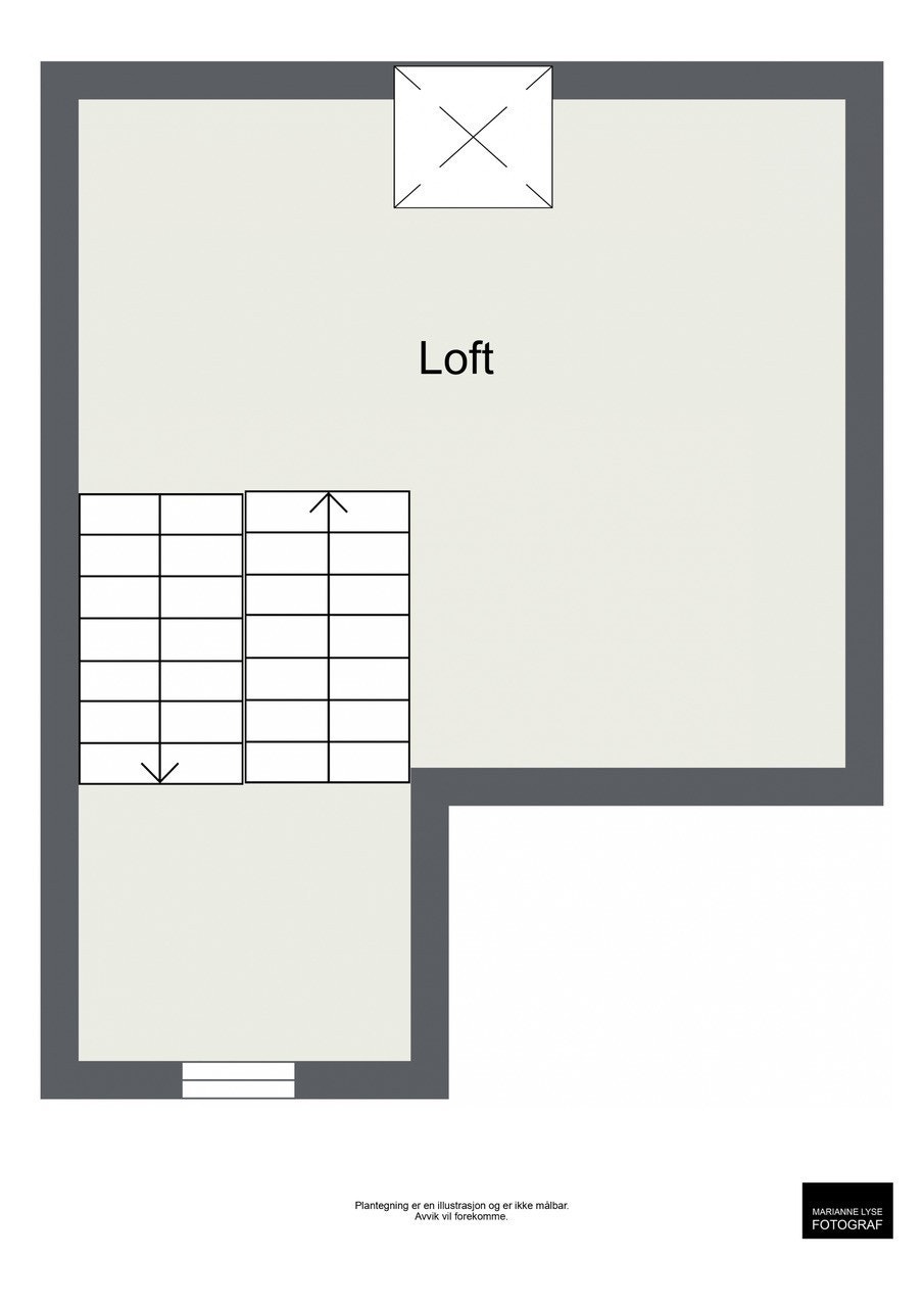 Plantegning loft. Galleribilde