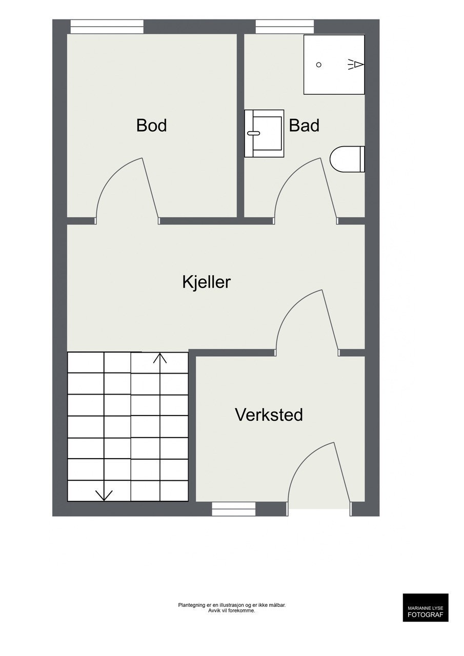 Plantegning kjeller. Galleribilde