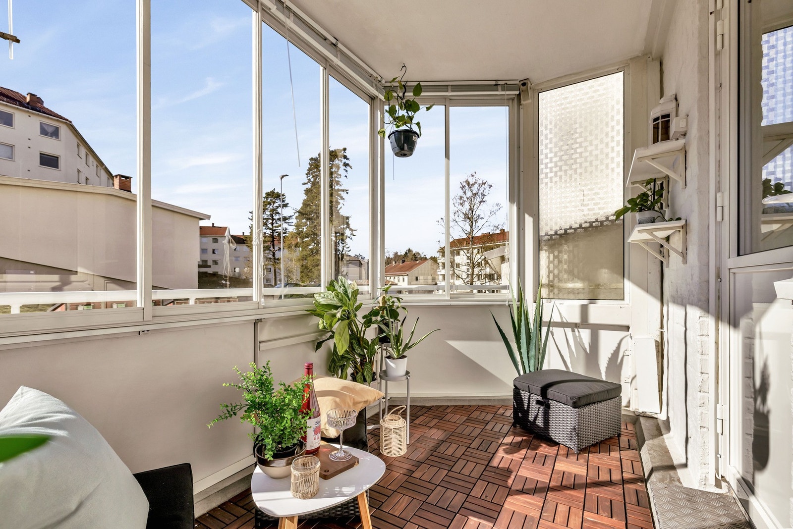 Balkongen er et flott oppholdssted både morgen og kveld Galleribilde