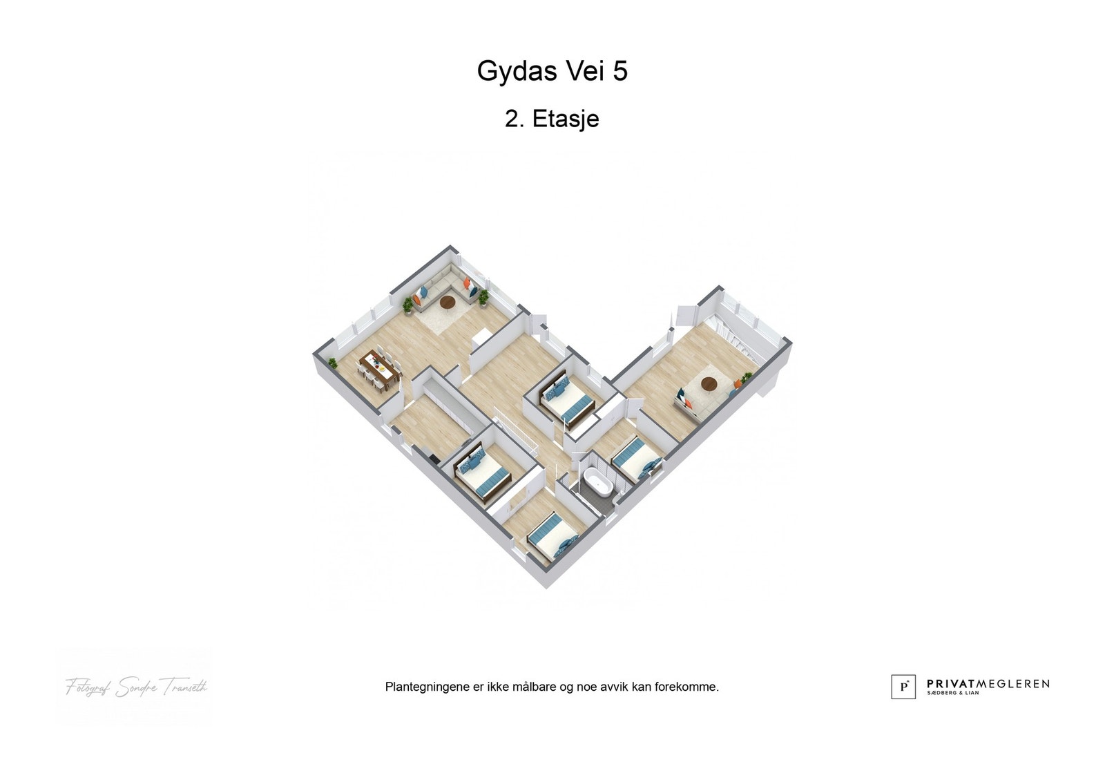 Planløsningen i hovedetasjen. Galleribilde