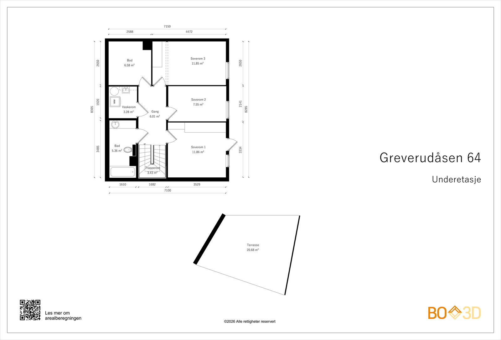 Planskisse underetasje Galleribilde