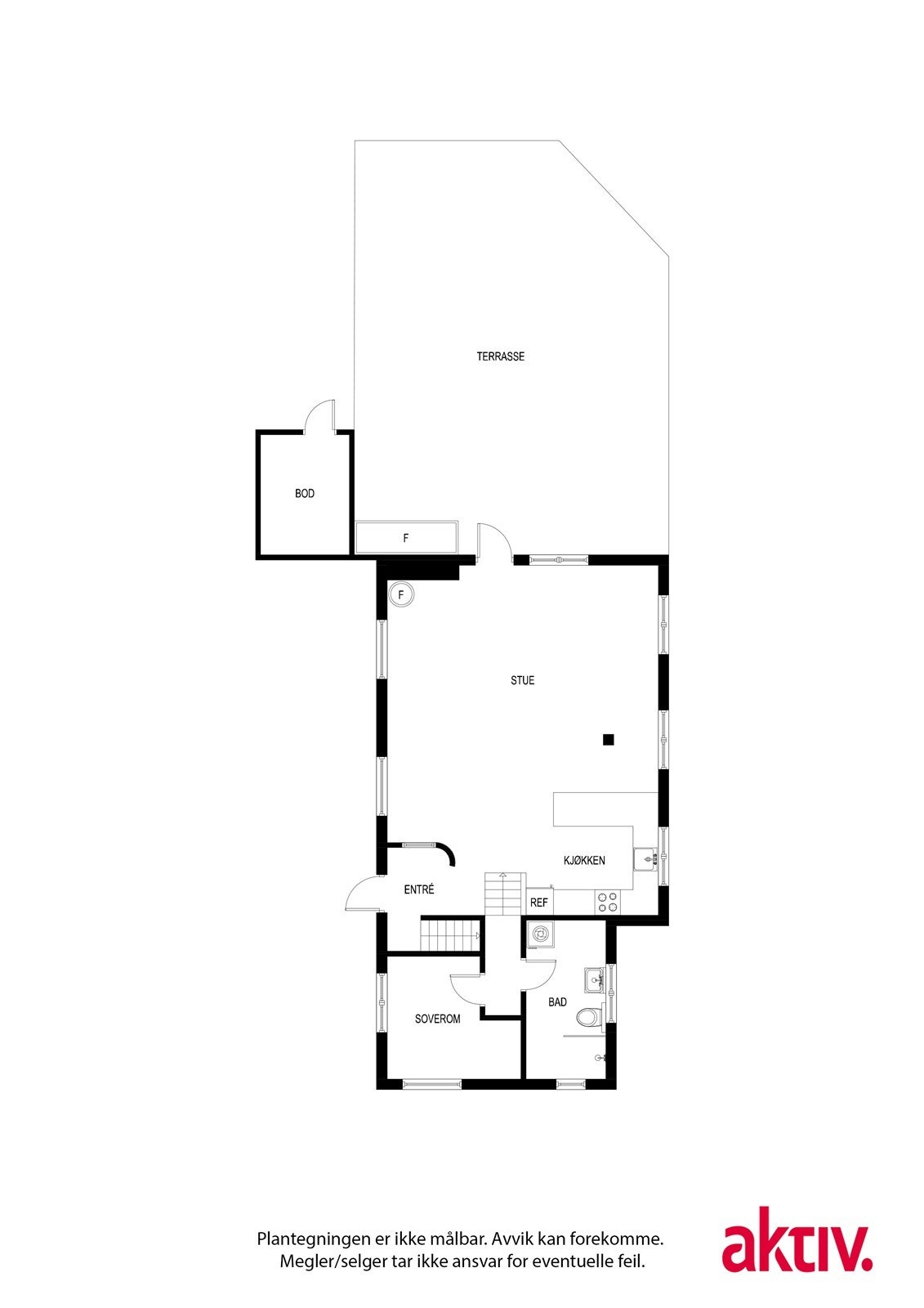 Plantegning 1. etasje Galleribilde