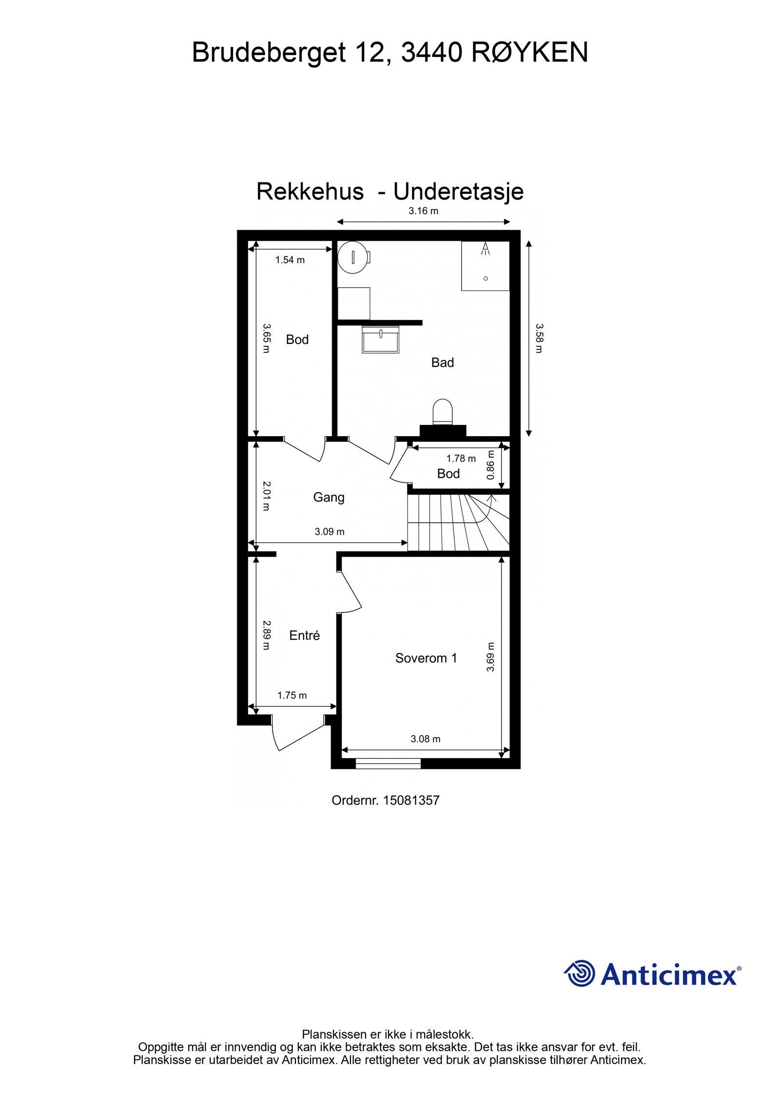 Plantegning underetasje Galleribilde