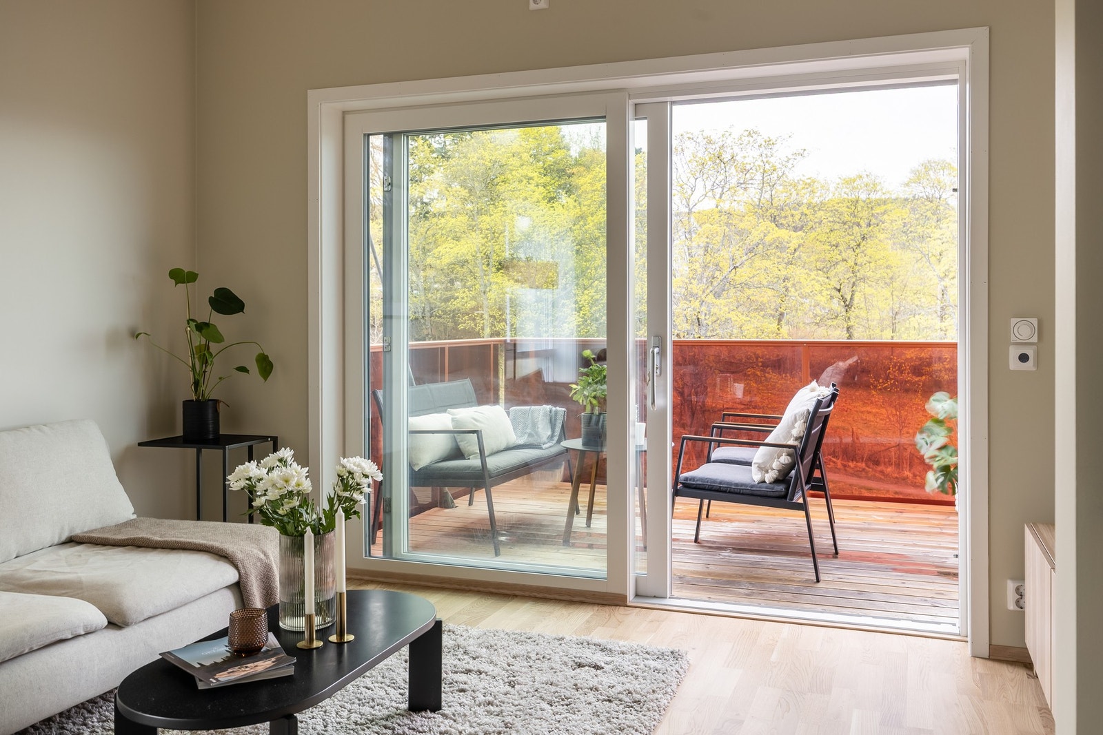 Leiligheten har vannbåren gulvvarme og balansert ventilasjon. Galleribilde