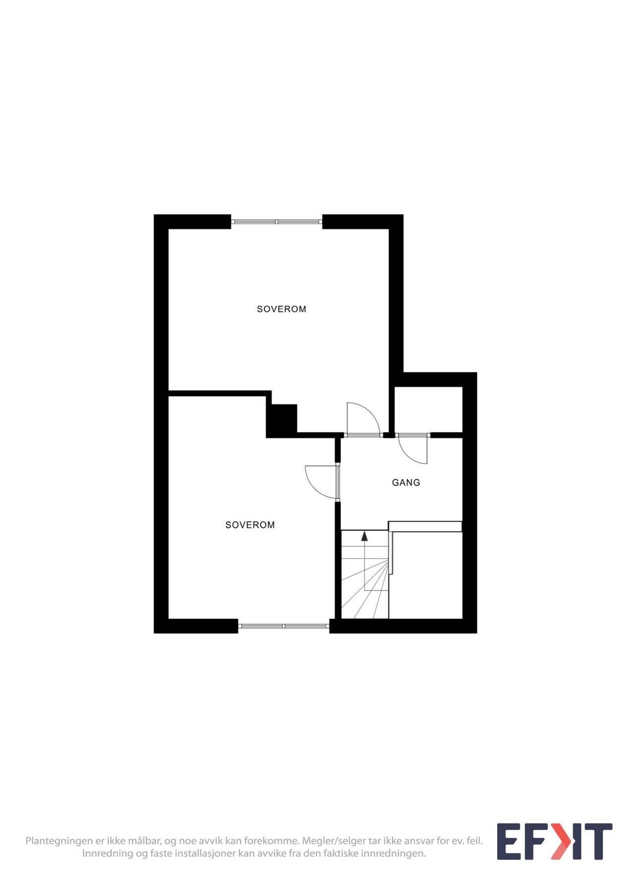 Plantegning loftsetasje Galleribilde