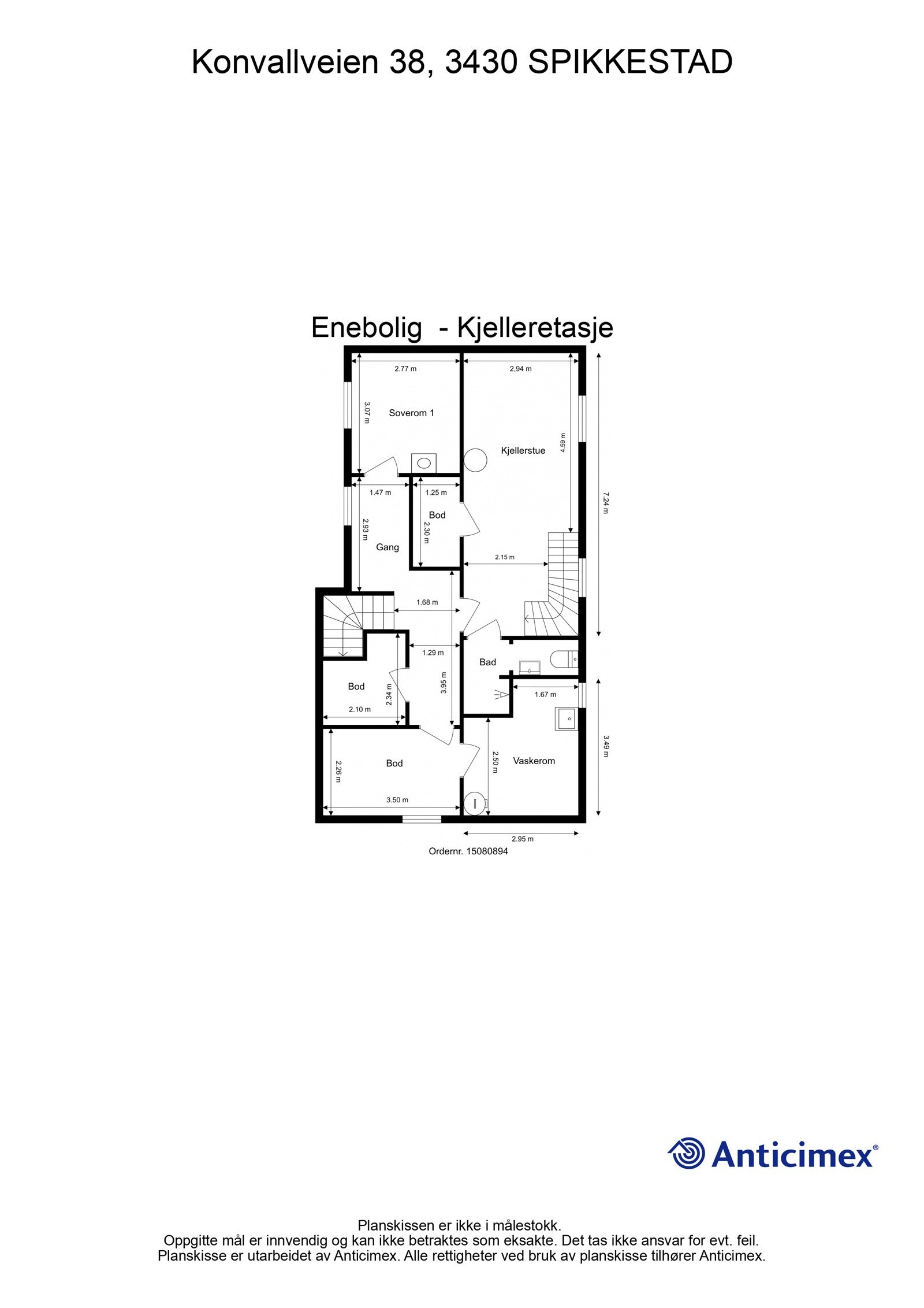 Planskisse kjelleretasje Galleribilde