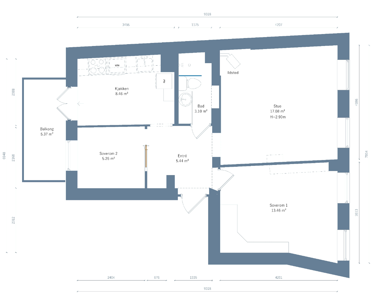 Plantegning. Galleribilde