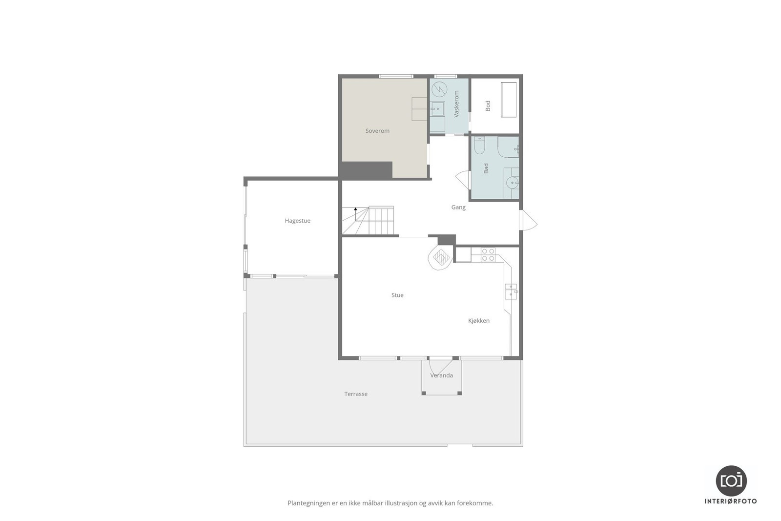 Plantegning hovedetasje Galleribilde
