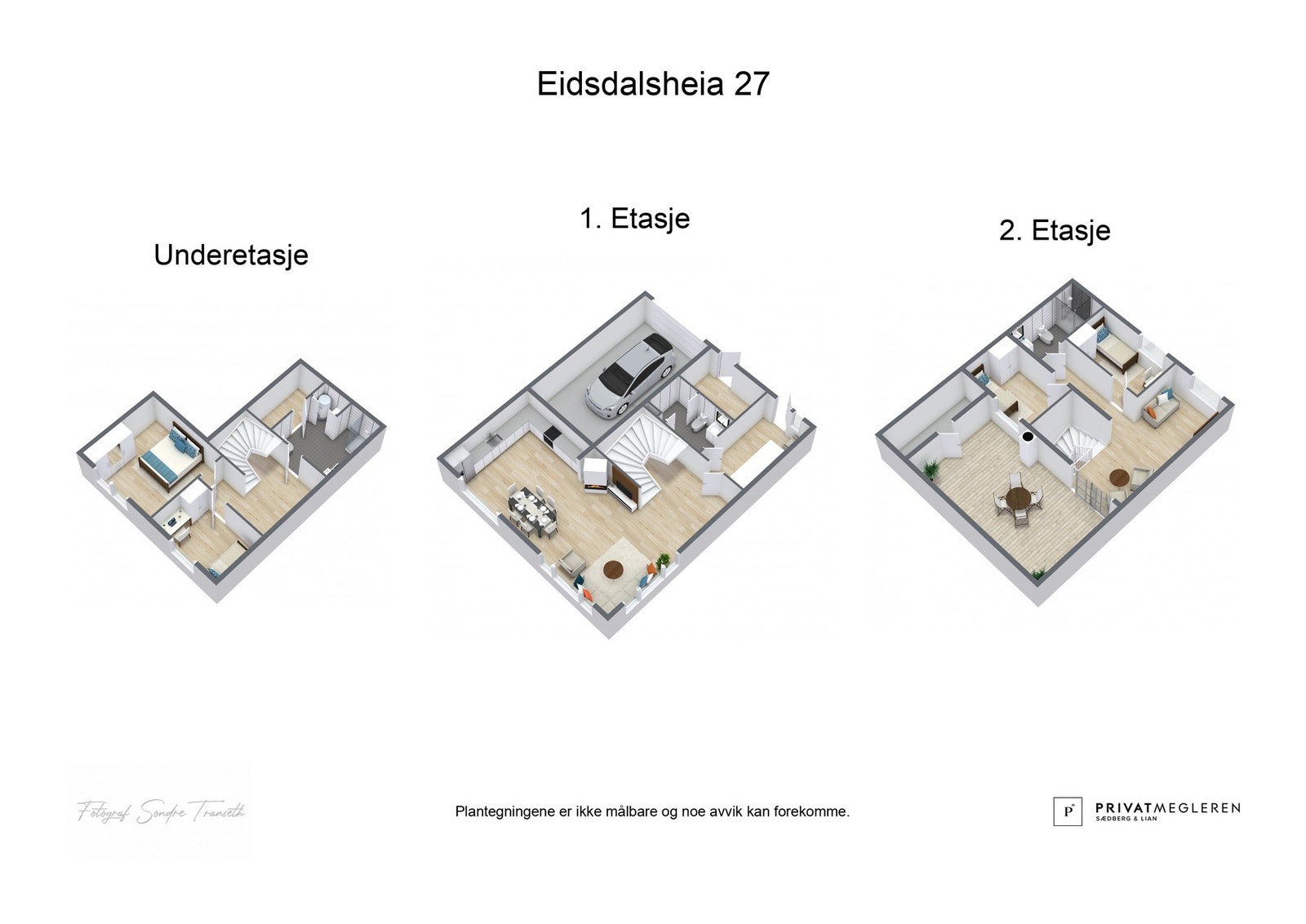 - 3D plantegning (ikke målbart) - Galleribilde