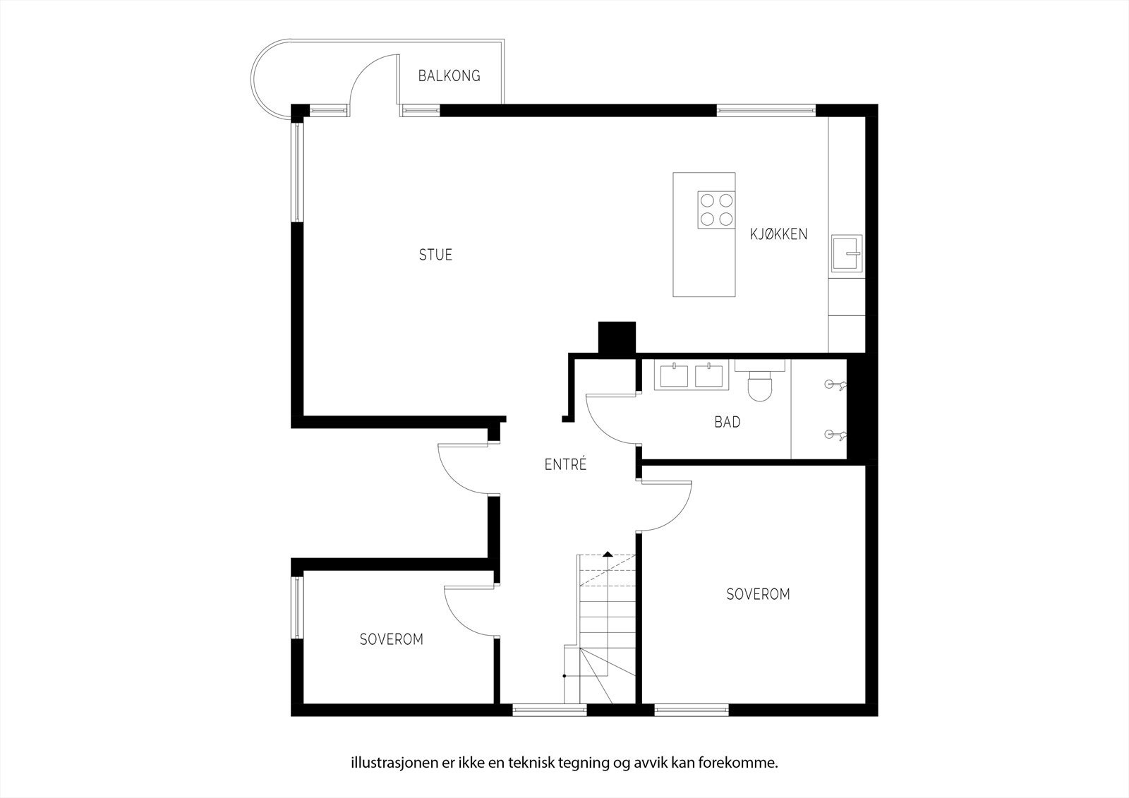 - Planskisse hovedetasjen - Galleribilde