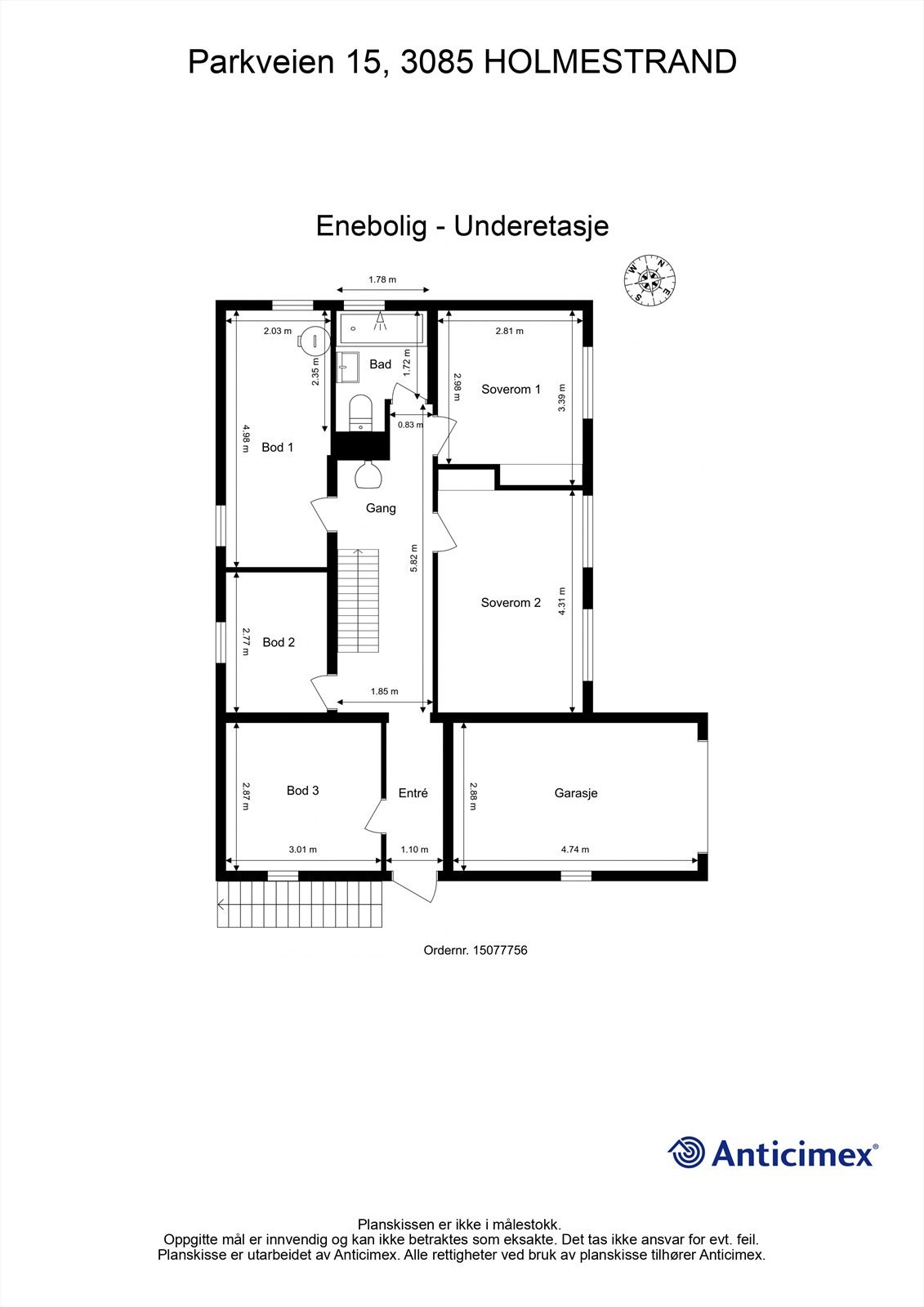 Plantegning underetasje Galleribilde