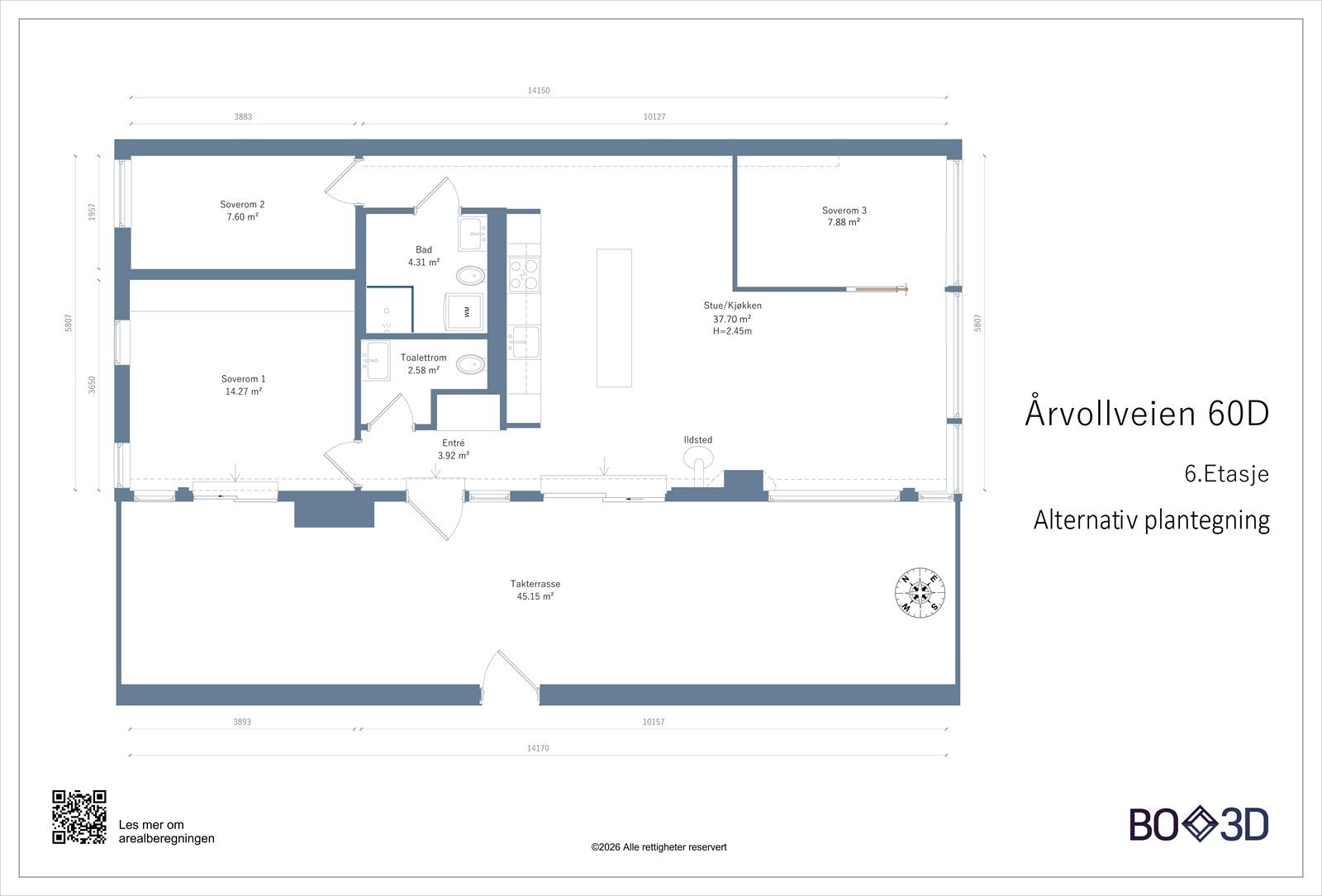 Alternativ plantegning. Galleribilde