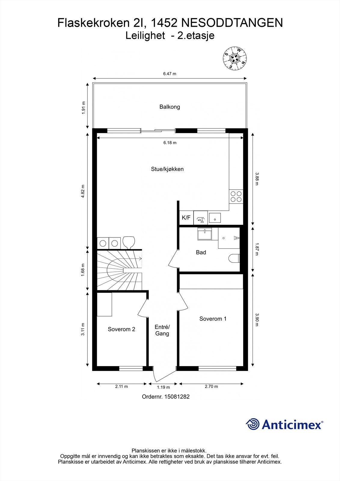 Plantegning 2.etasje Galleribilde