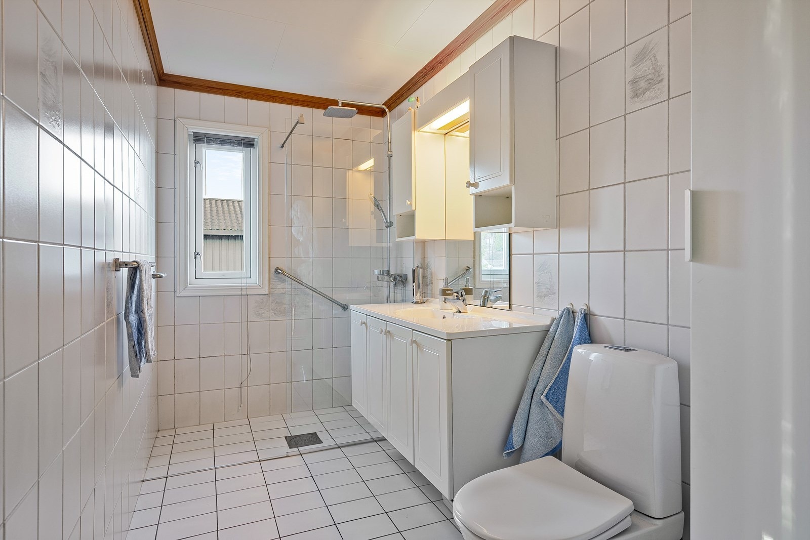 Lyst bad med naturlig lysinnslipp. Galleribilde