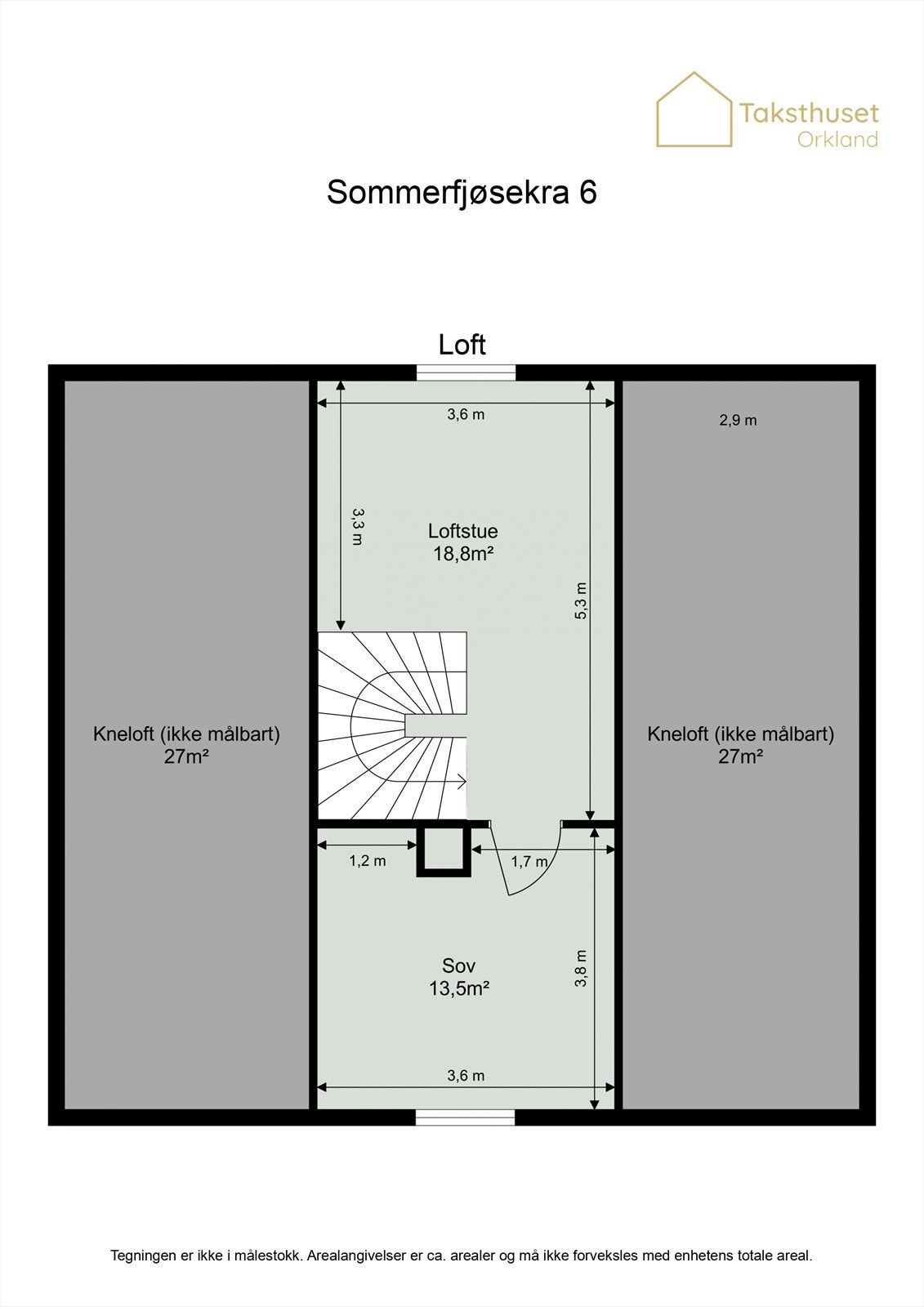 Plantegning loft. Galleribilde