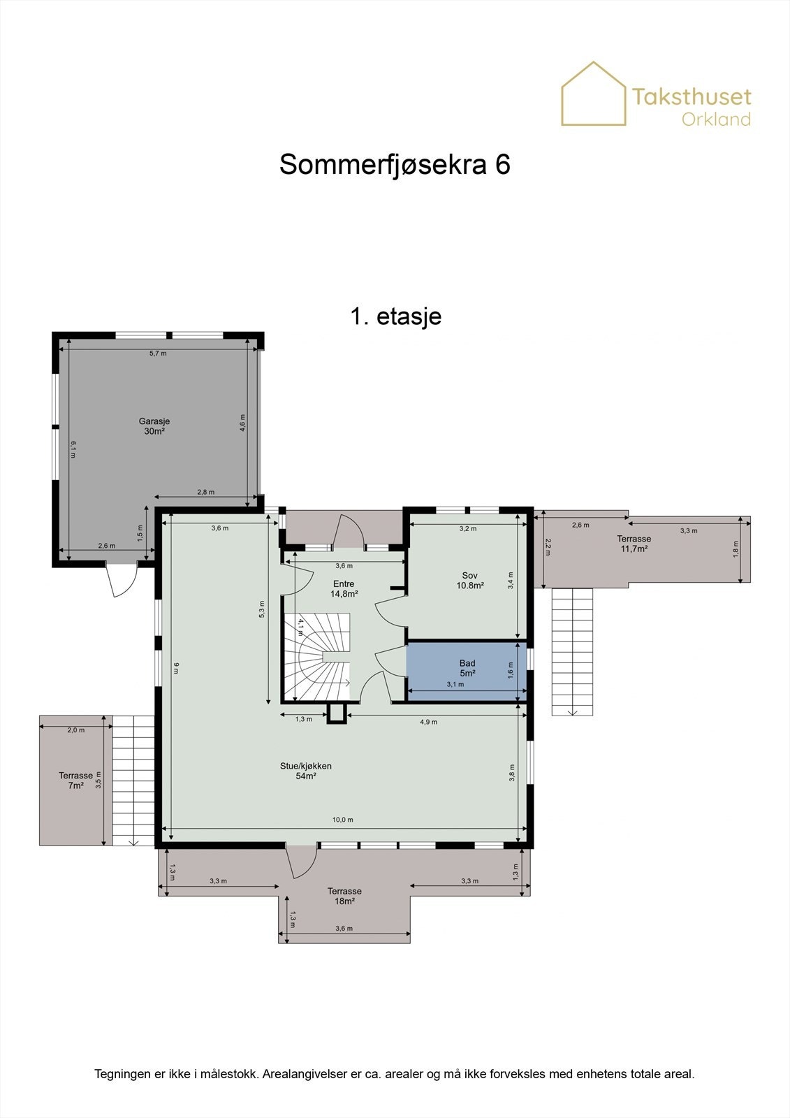 Plantegning 1.etg. Galleribilde