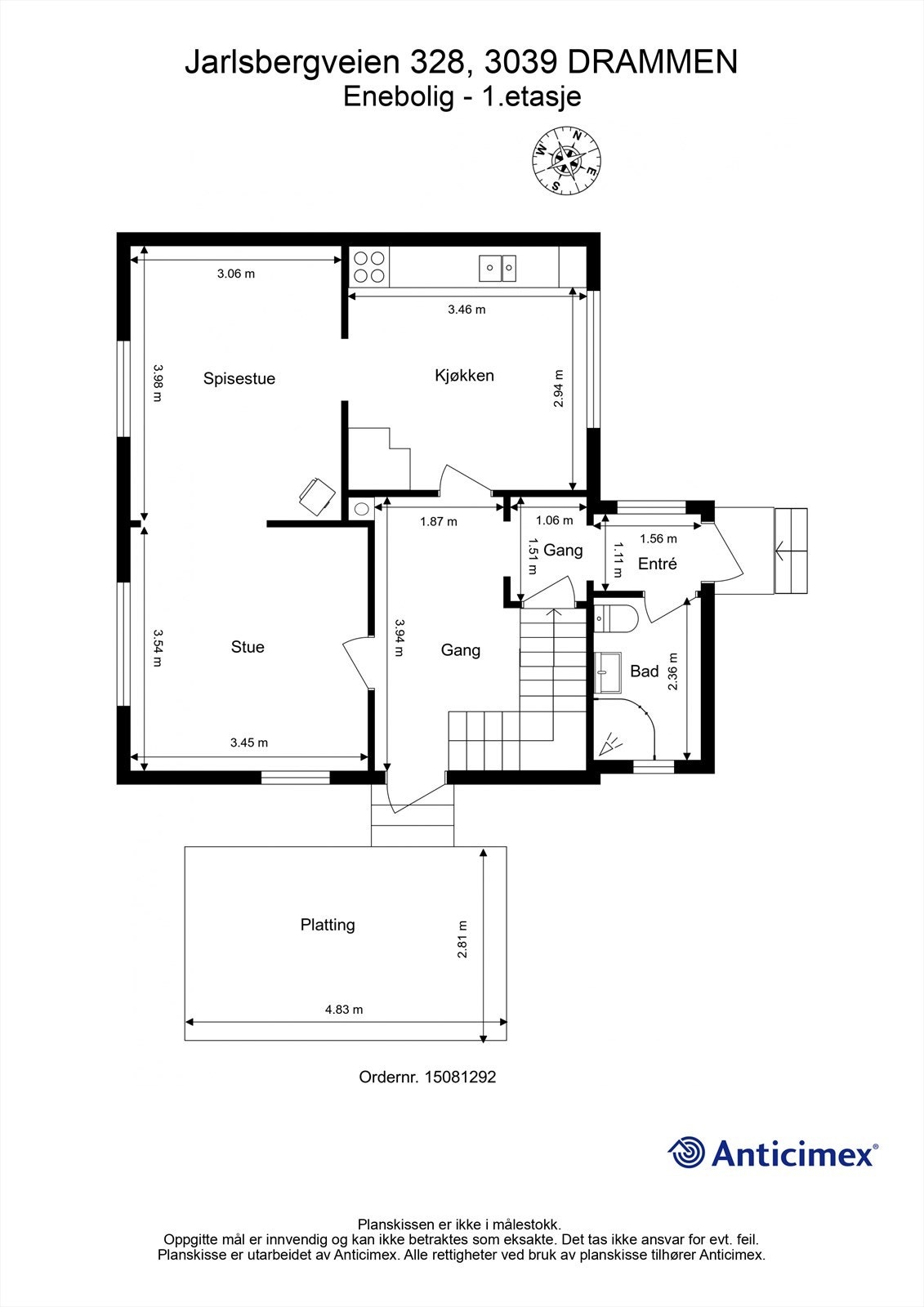 Plantegning - 1. etasje Galleribilde