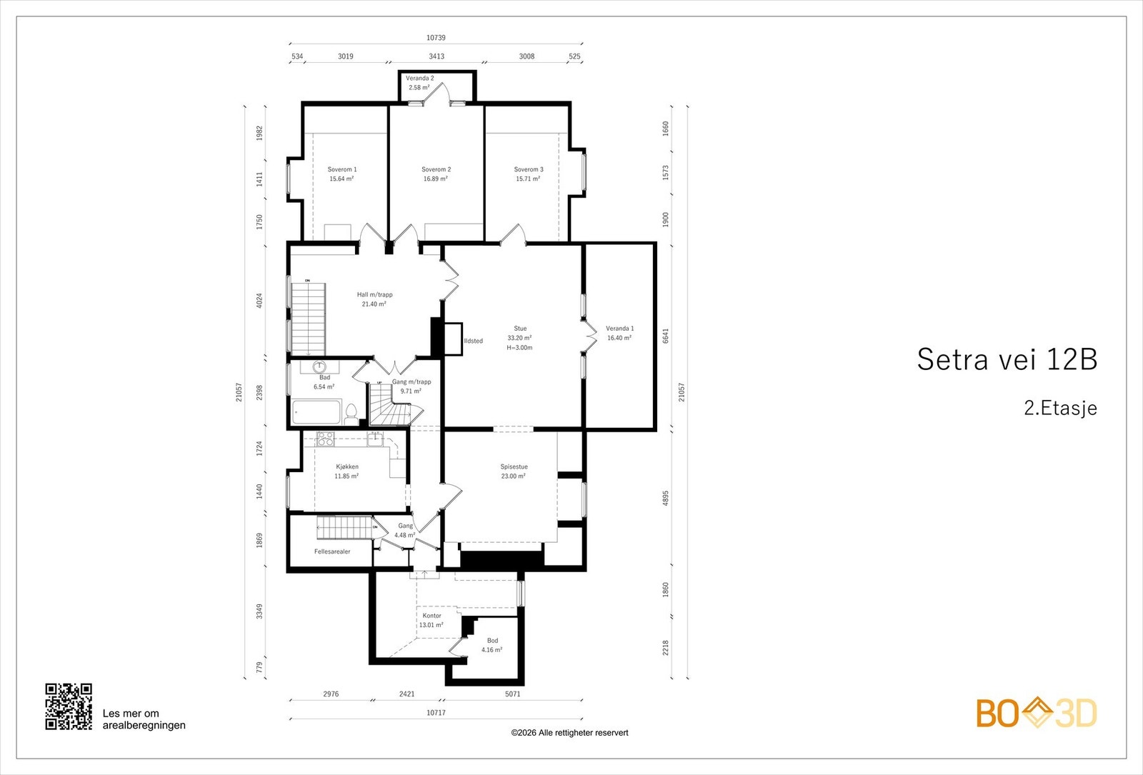 Plantegning 2. etasje Galleribilde
