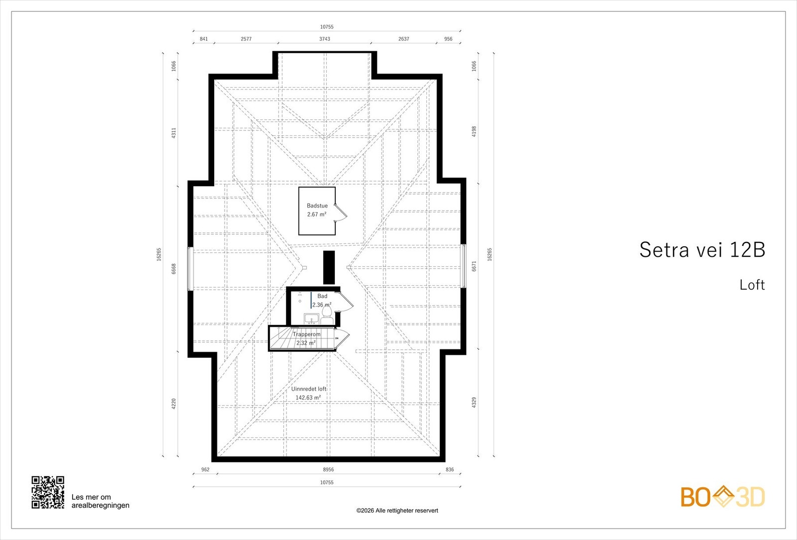 Plantegning loft Galleribilde