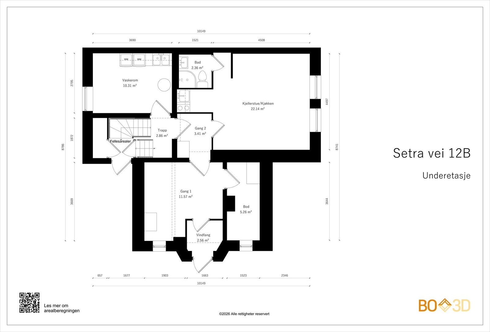 Plantegning underetasje Galleribilde