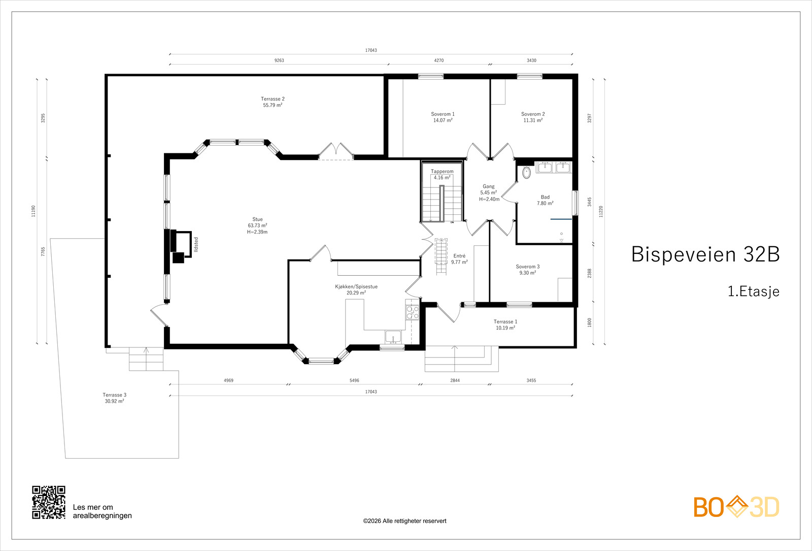Plantegning 1. etasje Galleribilde