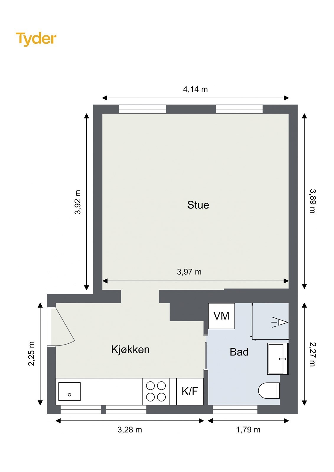 Takstmannens planskisse. Galleribilde