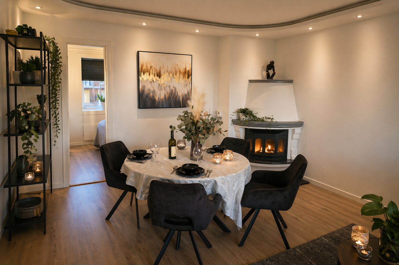 Her er det god plass til både avslapning og sosialt samvær, en stue som fungerer like godt i hverdag som i helg. Galleribilde