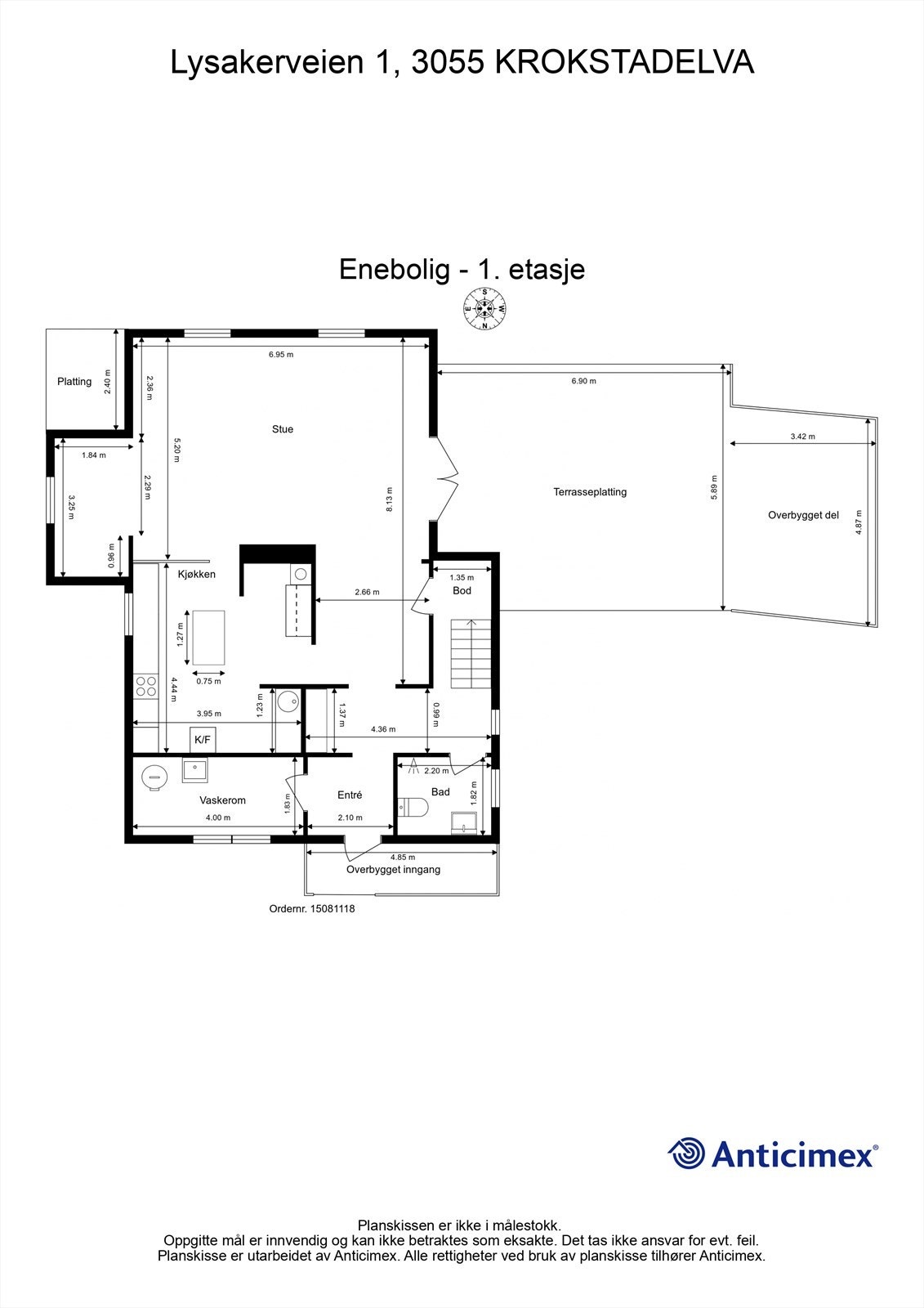 Plantegning 1. etasje Galleribilde