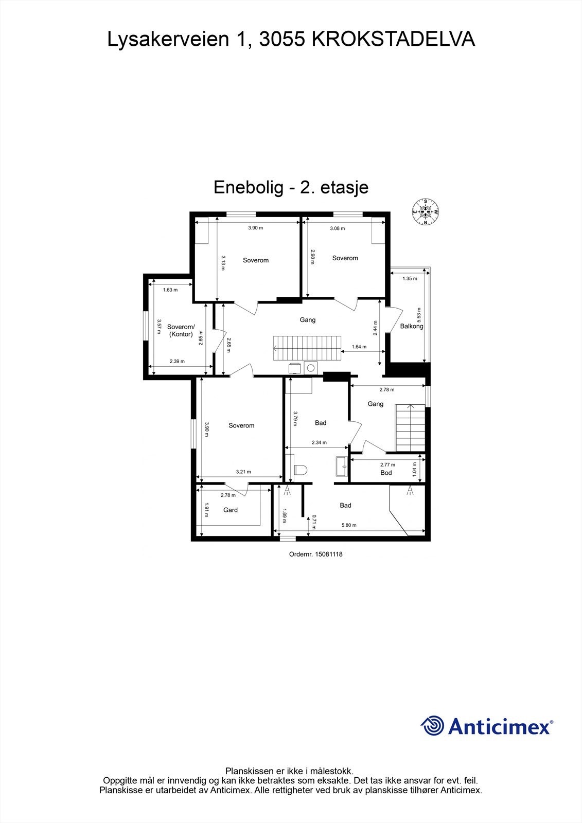 Plantegning 2. etasje Galleribilde