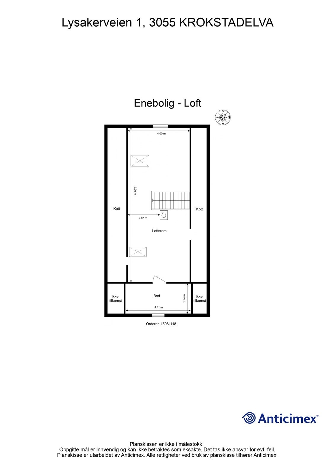 Plantegning loft Galleribilde