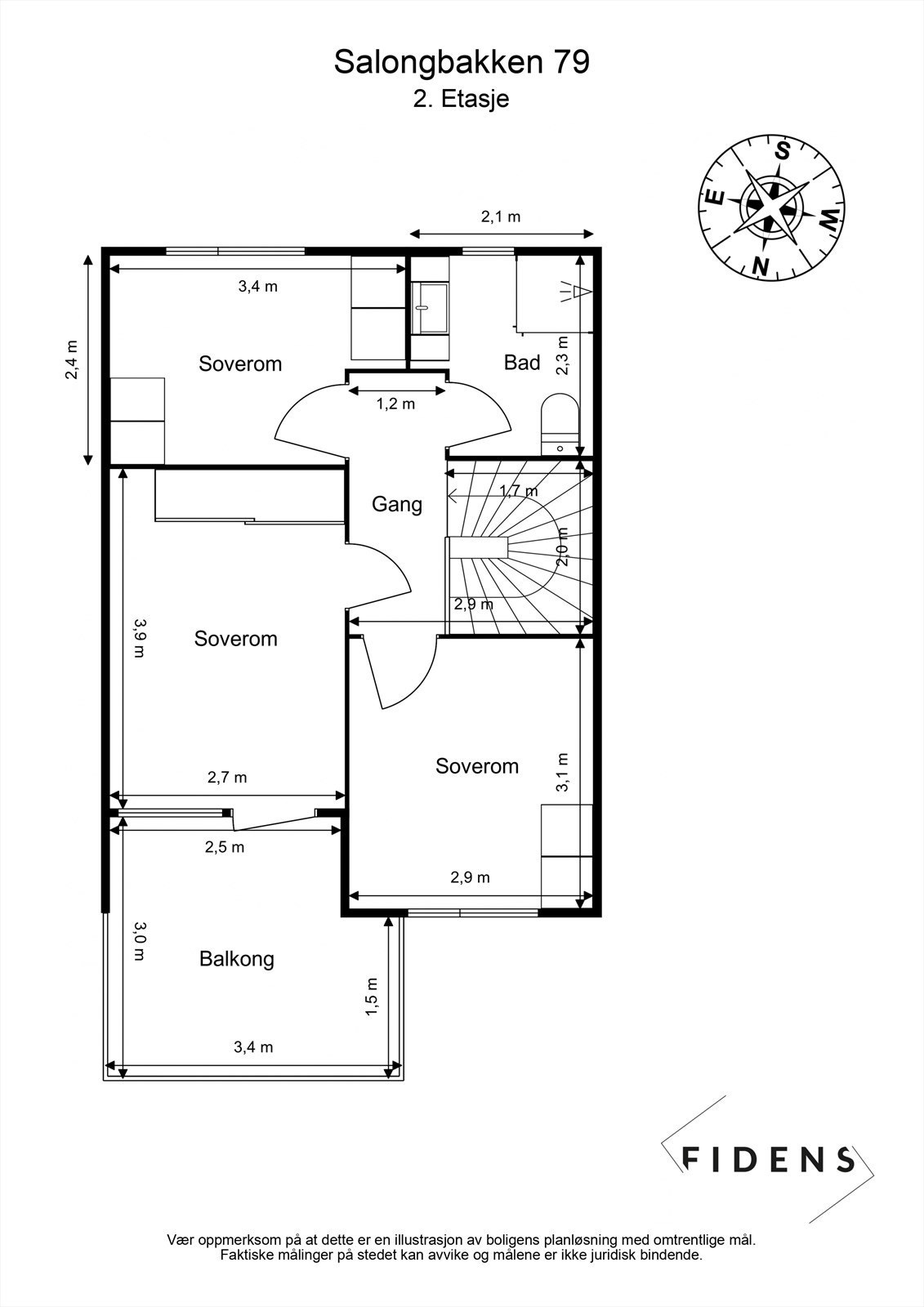 PLANTEGNING 2. ETASJE Galleribilde