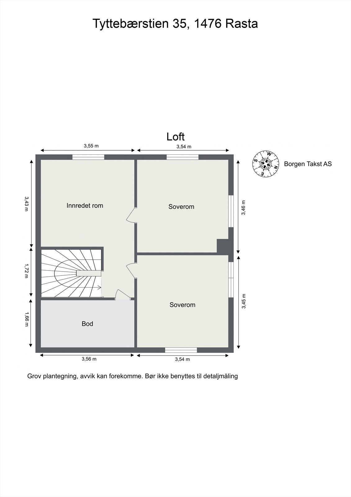 Plantegning loft. Galleribilde