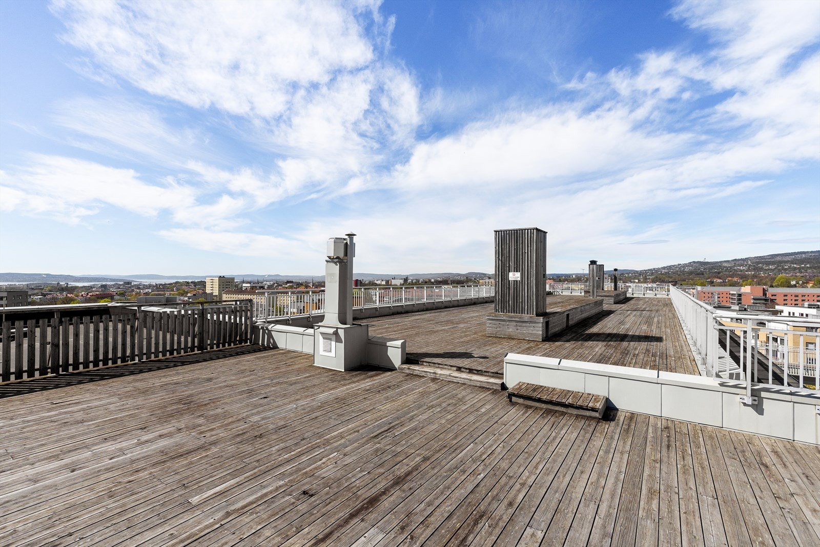 Felles takterrasse med gode sol- og utsiktsforhold. Galleribilde