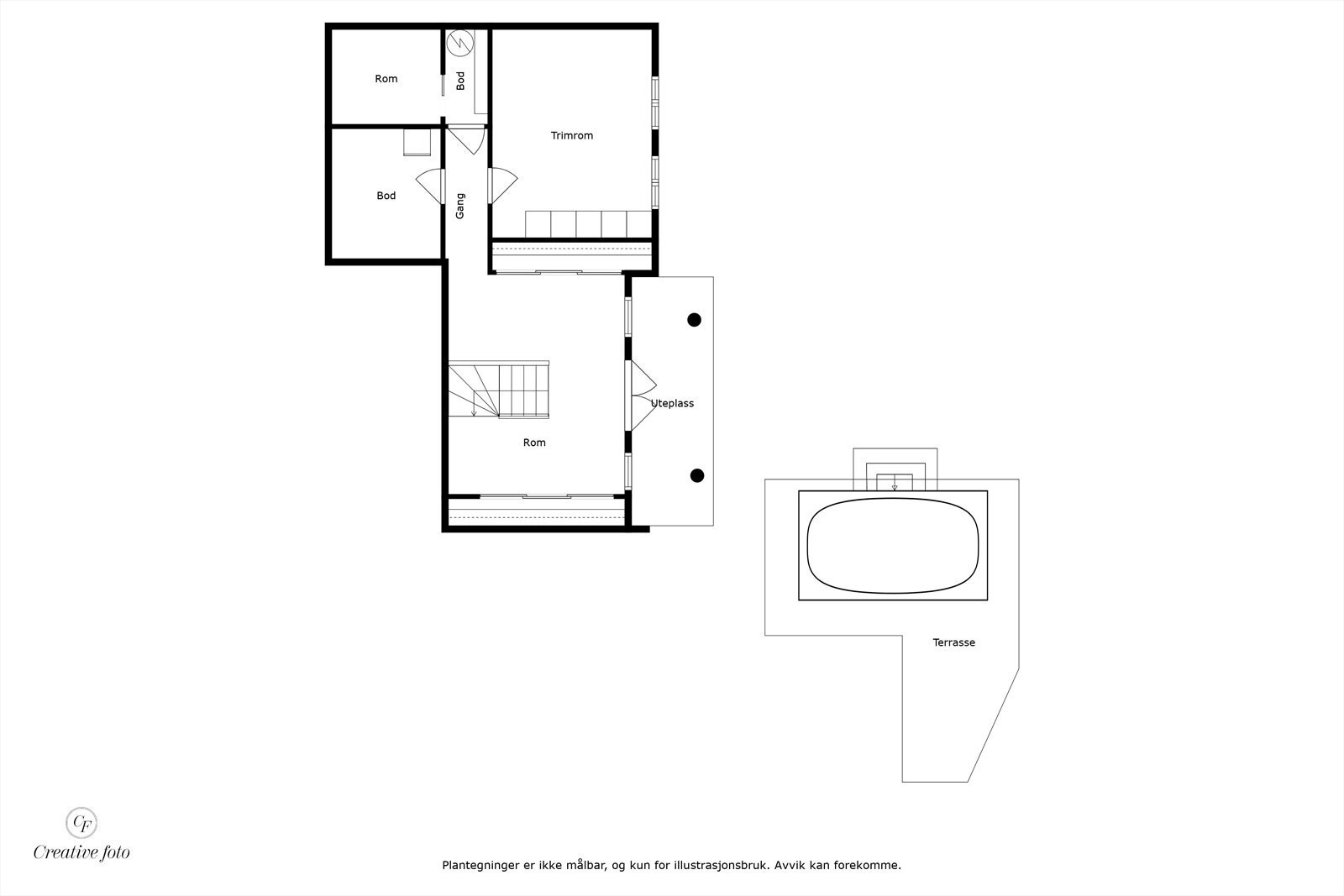 Plantegning 1.etg. Galleribilde