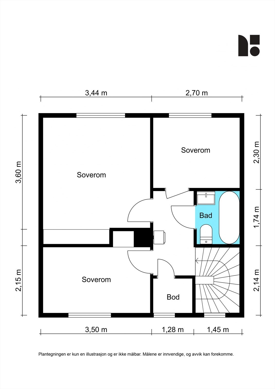 Plantegning for 2. etasje Galleribilde