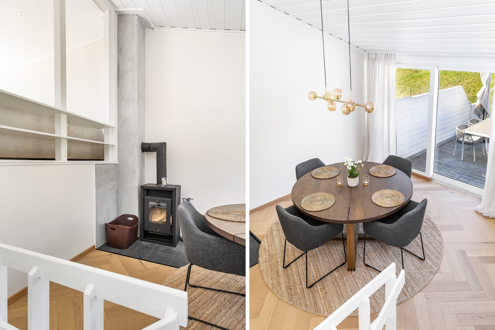 Vedovnen er et like stemningsfremmende som varmende følge til spisebordet. Galleribilde