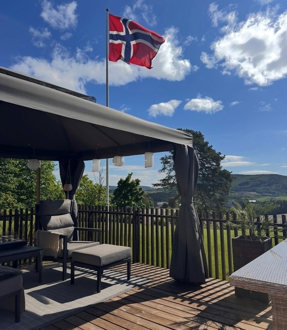 Fantastisk landlig utsikt fra solterrassen Galleribilde