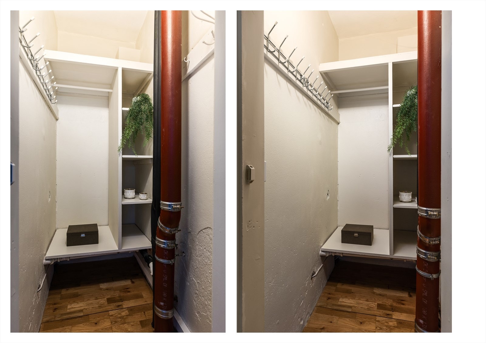 Leiligheten har god lagringsplass med egen innvendig bod som føles ut som et walk-in closet og to store boder. Galleribilde