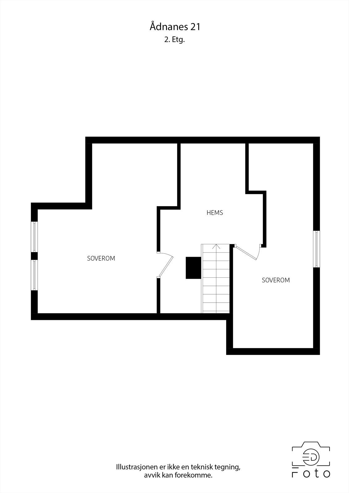 Plantegning loft Galleribilde