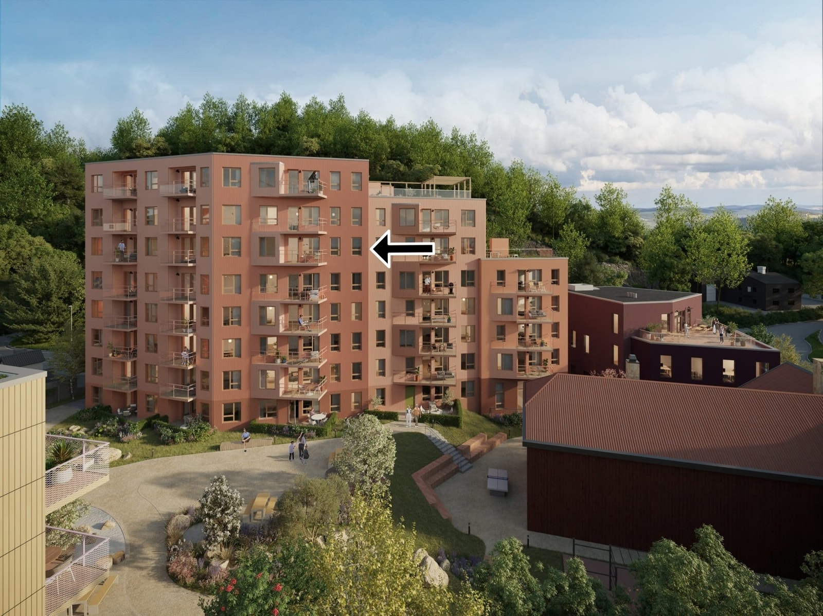 Høyt beliggende slik at utsikt ikke blir påvirket av nabobygget! Galleribilde
