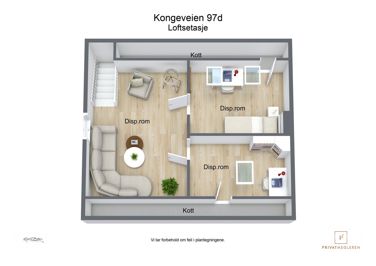 Plantegning loftetasje Galleribilde