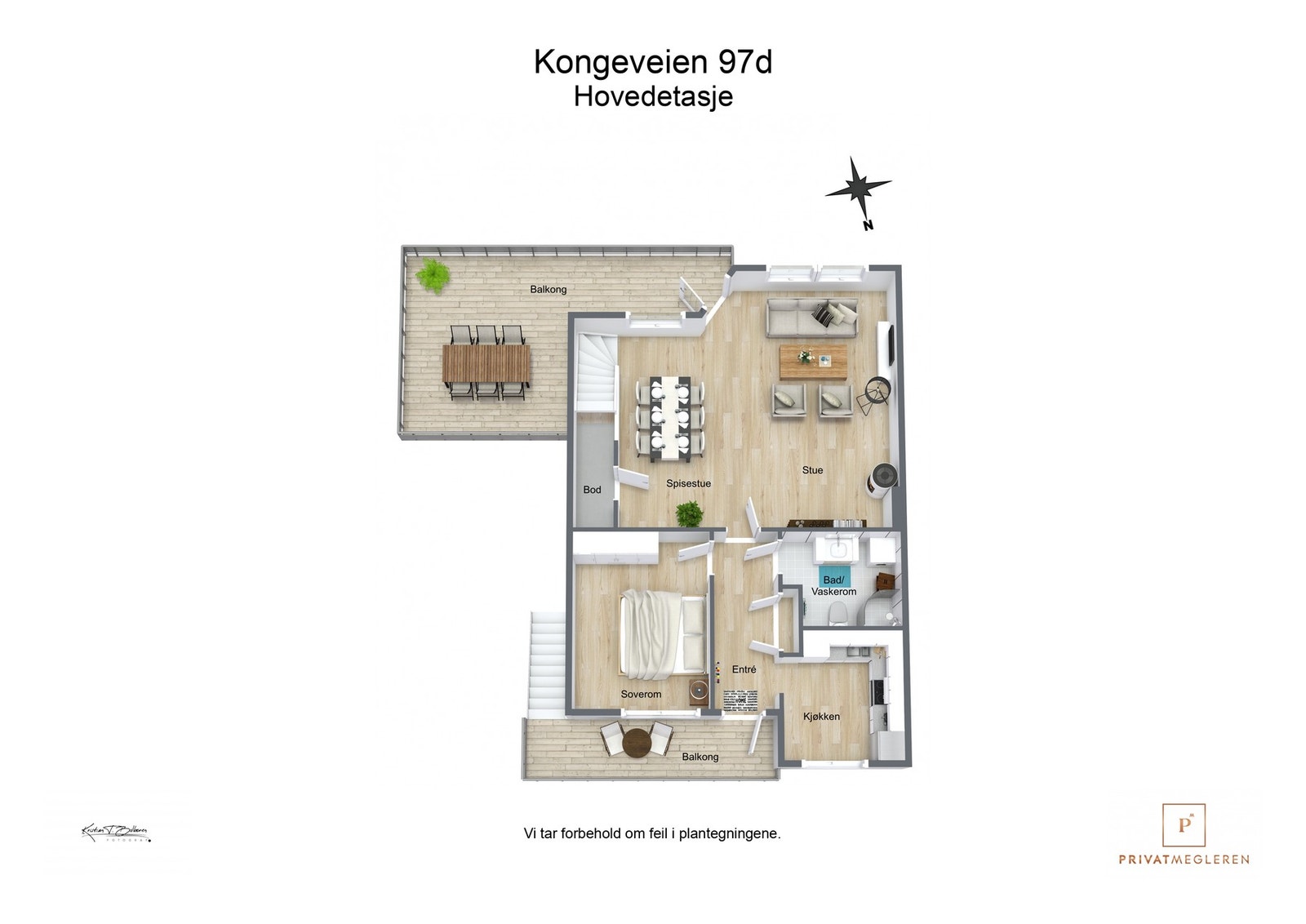 Planløsning hovedetasjen. Galleribilde