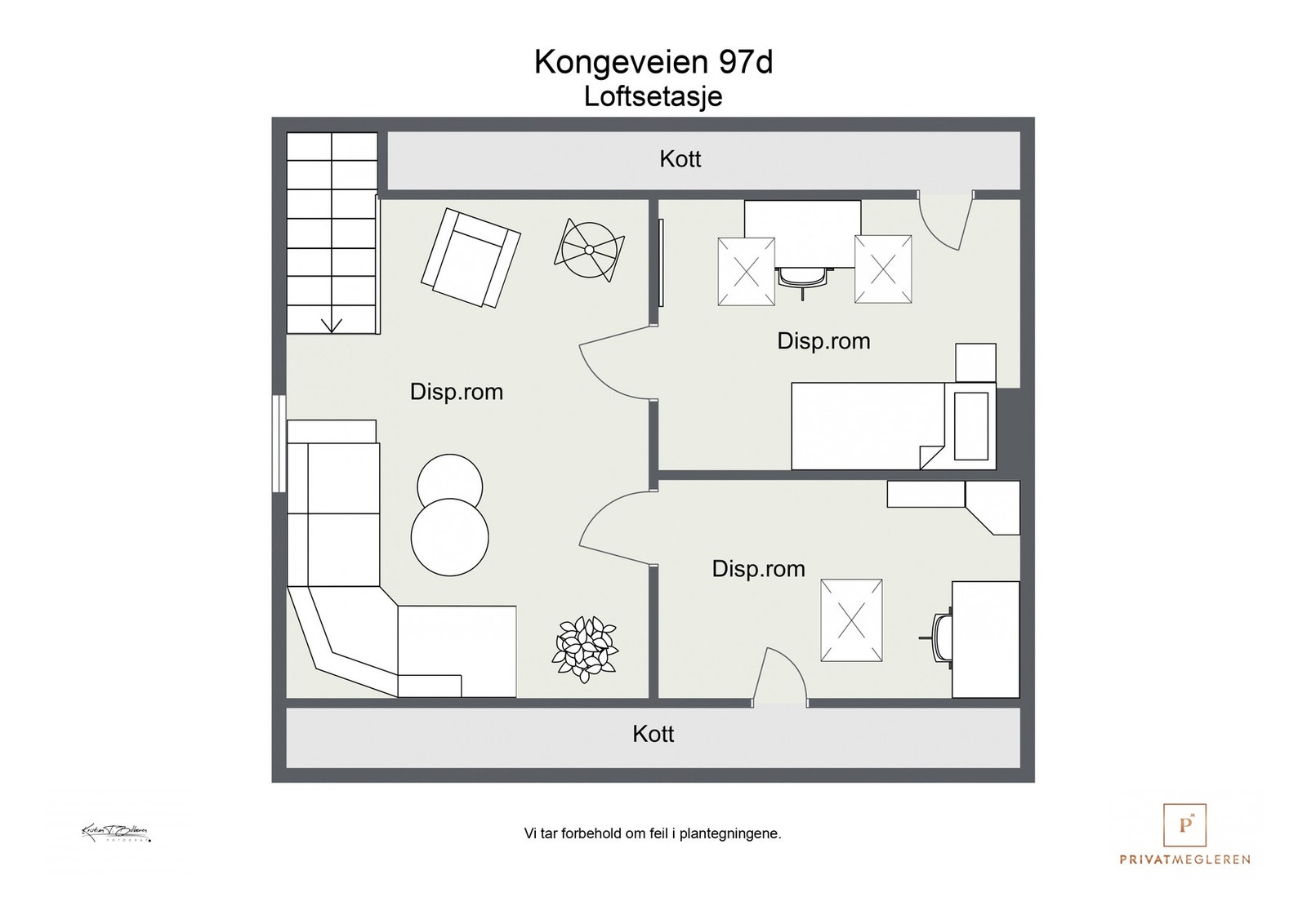 Plantegning loftetasje Galleribilde