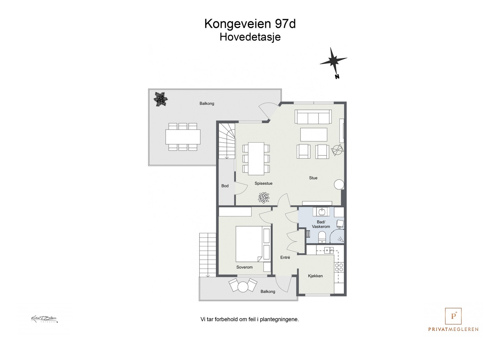 Plantegning hovedetasje Galleribilde