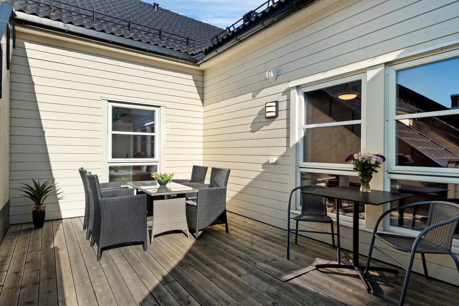 Felles takterrasse med gode solforhold Galleribilde