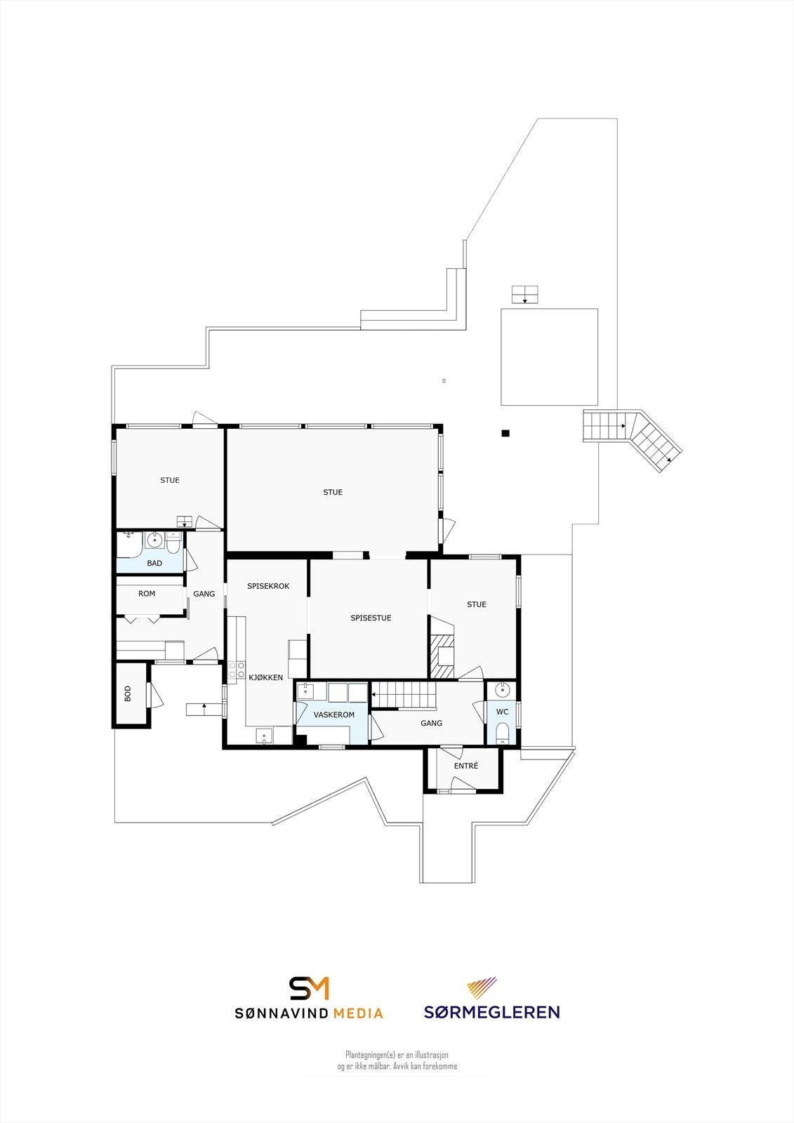 Plantegning 1. etg Galleribilde