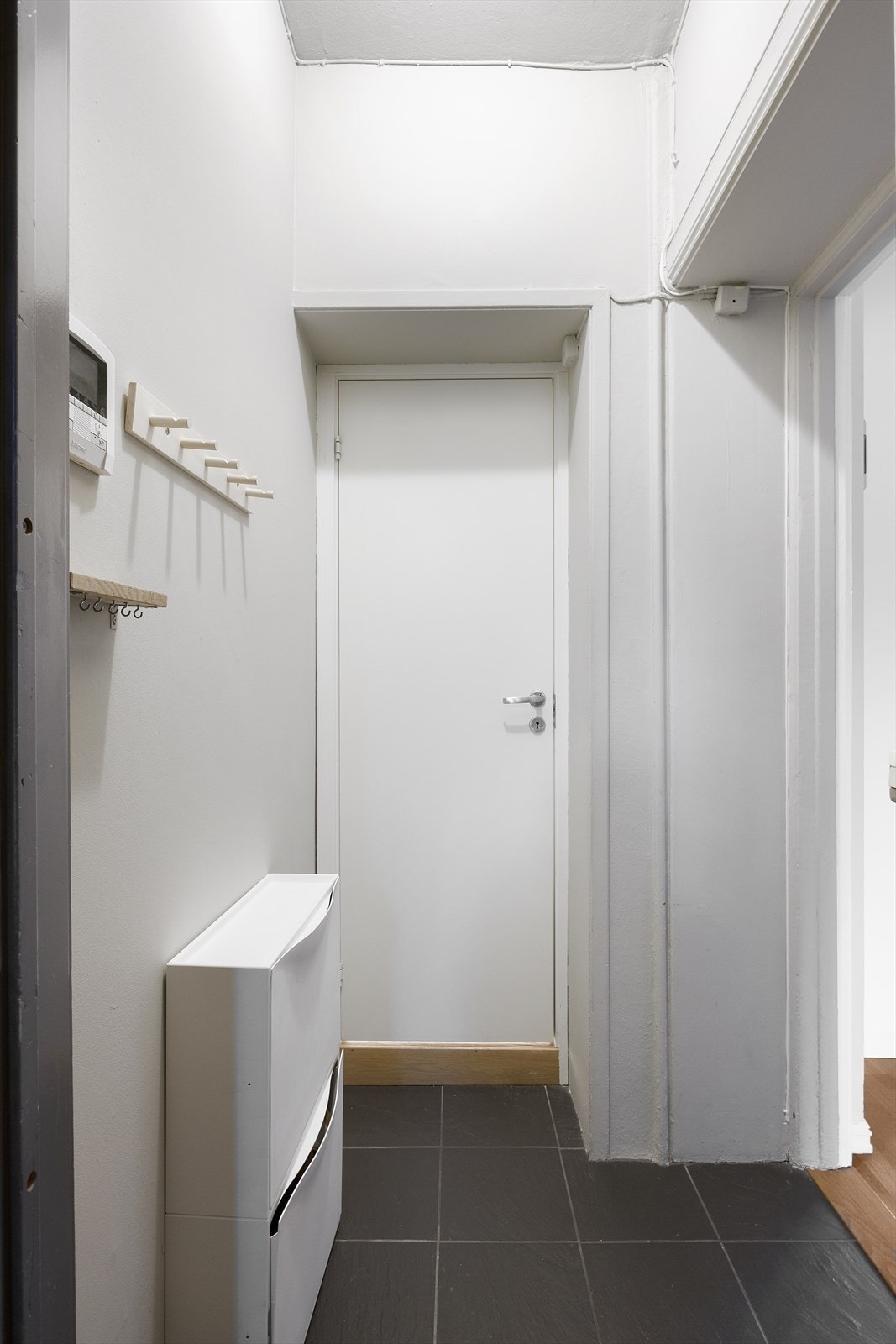 Entréen har god plass til å henge fra seg yttertøy og sette fra seg sko, noe som gir en praktisk og ryddig velkomstsone. Galleribilde